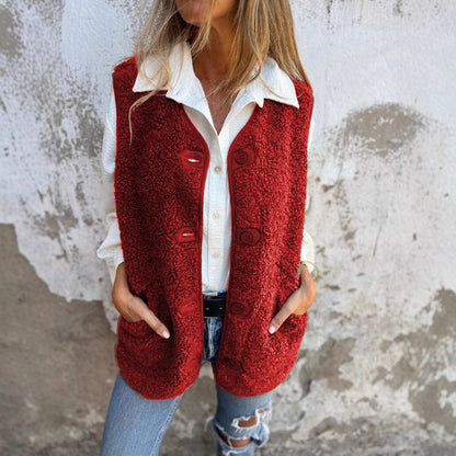 🎉Last Day-50% Off💛Women's Button Down Short Warm Vest