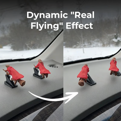 🏆NEW YEAR SALE 49% OFF🔮🚗Witch and Wizard Broomstick Dashboard Drift Ornaments