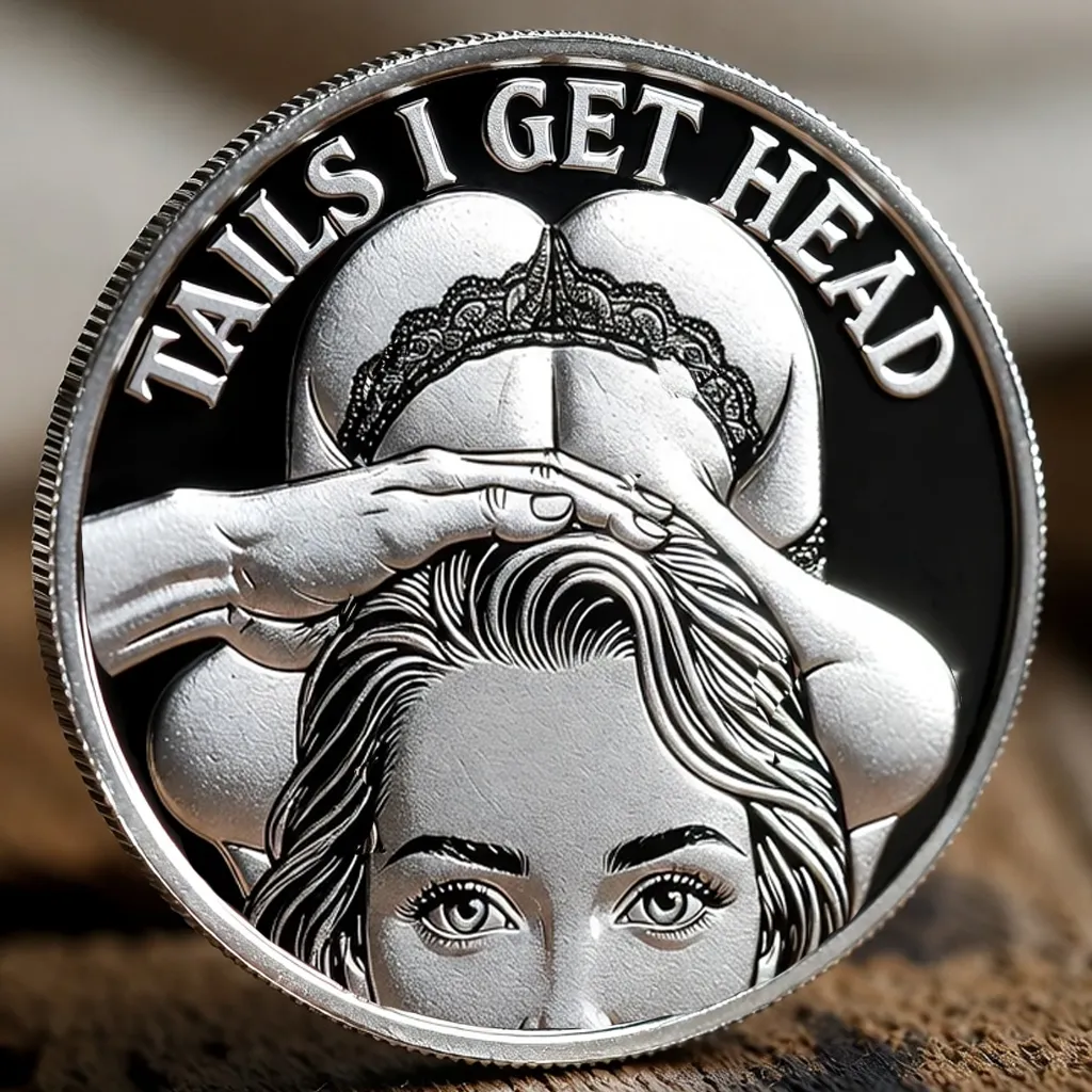 🌹Funny Heads and Tails Challenge Coin