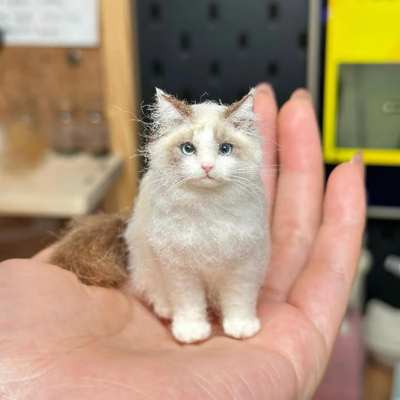 🔥LAST DAY 49% OFF -🐱💖Mini Felted Wool Cat